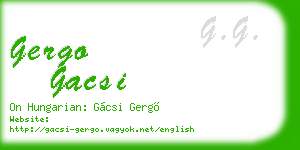 gergo gacsi business card
