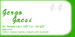 gergo gacsi business card